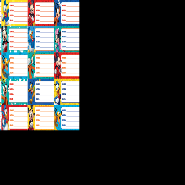 CALCOMANIA ESC. MICKEYMINNIE GRANMARK PAQUETE C10 HOJAS